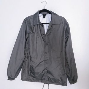 unisex mens collared button-up windbreaker